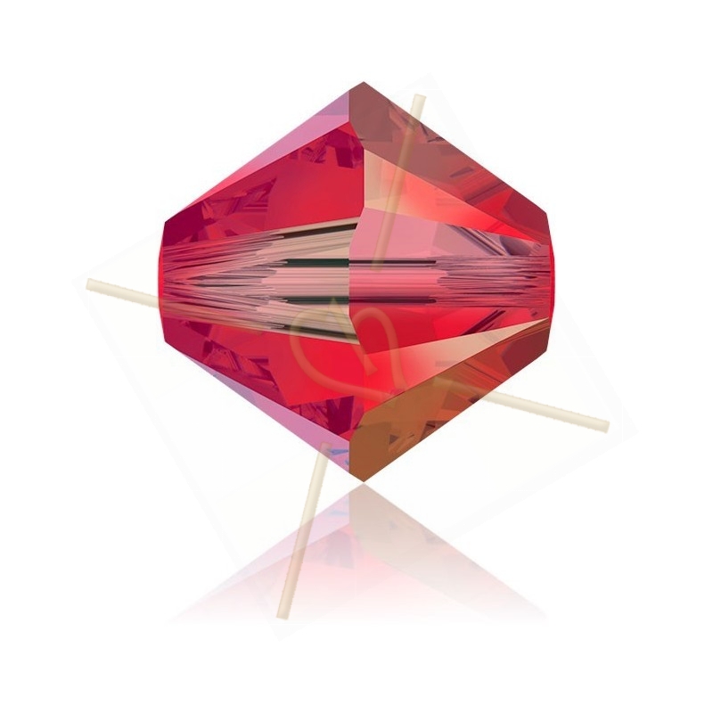 4mm bicone Light Siam AB2x Swarovski 227AB2x