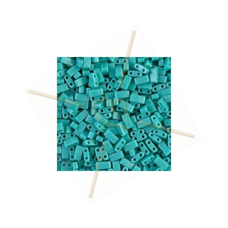 Half Tila Miyuki 5*2mm Opaque Turquoise Green