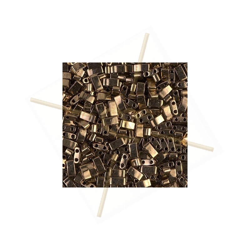 Half Tila Miyuki 5*2mm Metallic Dark Bronze