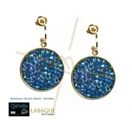 Earrings steel Fashion rond 24mm Gold