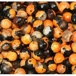 Agathe chauffée orange rond 8mm