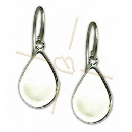 Boucles d'oreille Larme 21*28mm Rhodium