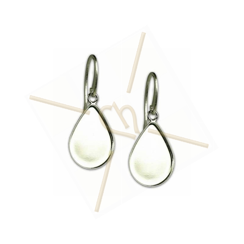 oorbellen Larme 16*21mm Rhodium