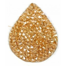 Swarovski Fine Rocks druppel 21*28mm Golden Shadow - gold paillete