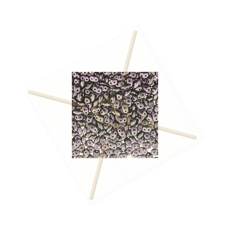 Superduo Polychrome Black Raspberry