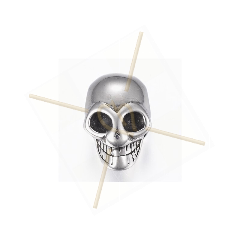 tussenstuk staal "skull" 18mm