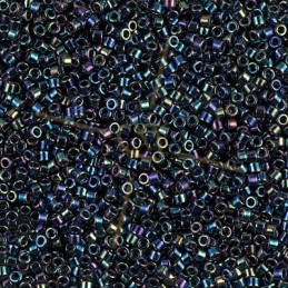 Blue iridescent opaque rainbow - Delica 11/0 5gr.
