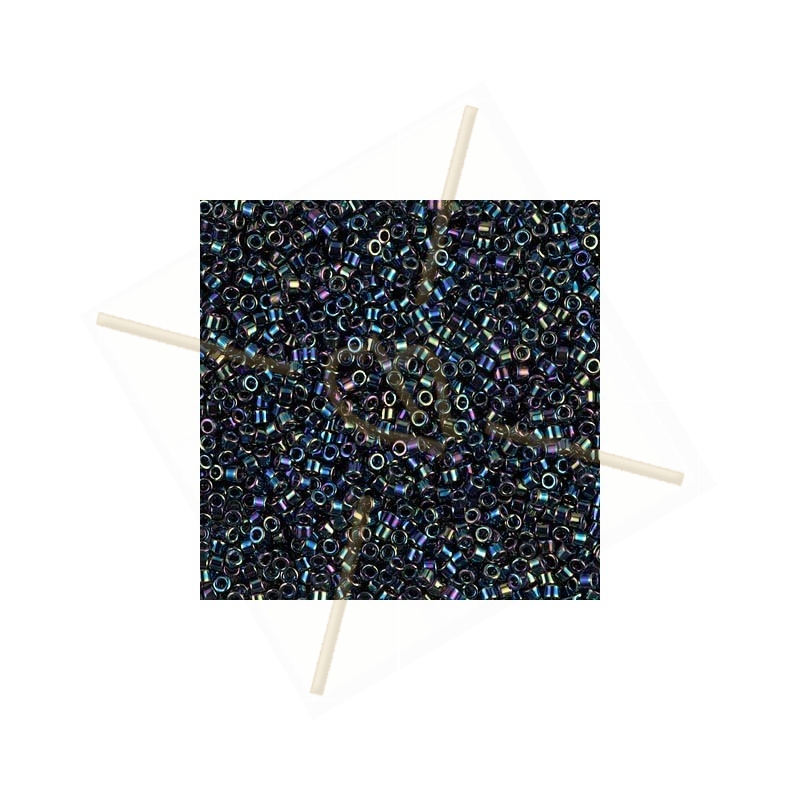 Blue iridescent opaque rainbow - Delica 11/0 5gr.