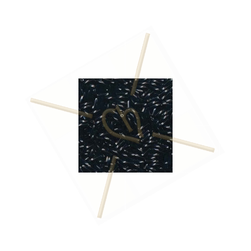 Twisted Buggle 6mm Miyuki Jet