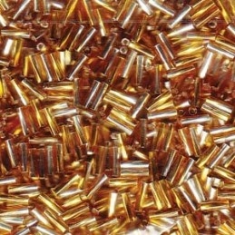 Twisted Buggle 6mm Miyuki Silverlined Topaz