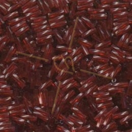 Twisted Buggle 6mm Miyuki Dyed transparent Cranberry