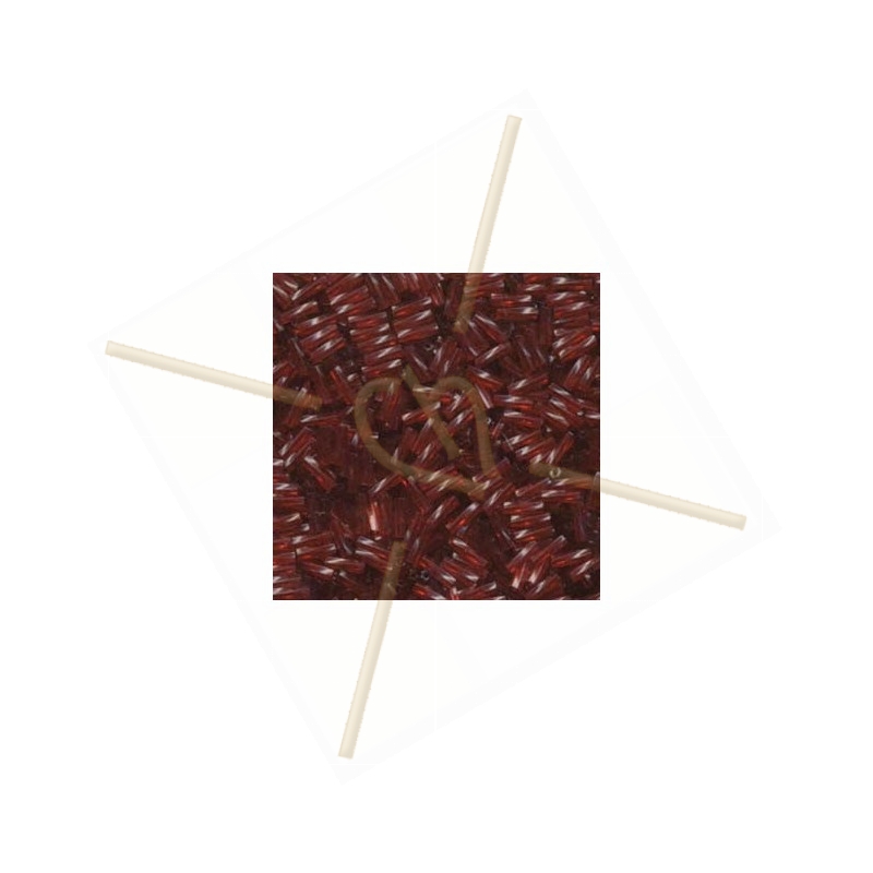 Twisted Buggle 6mm Miyuki Dyed transparent Cranberry