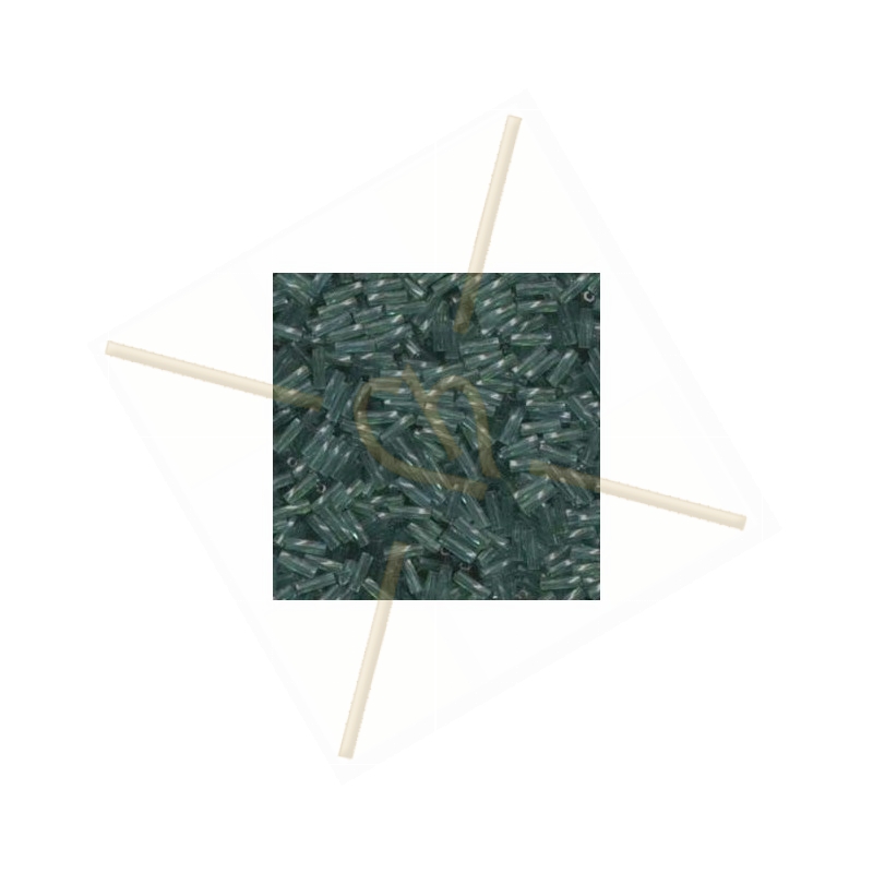 Twisted Buggle 6mm Miyuki Dyed transparent Seafoam