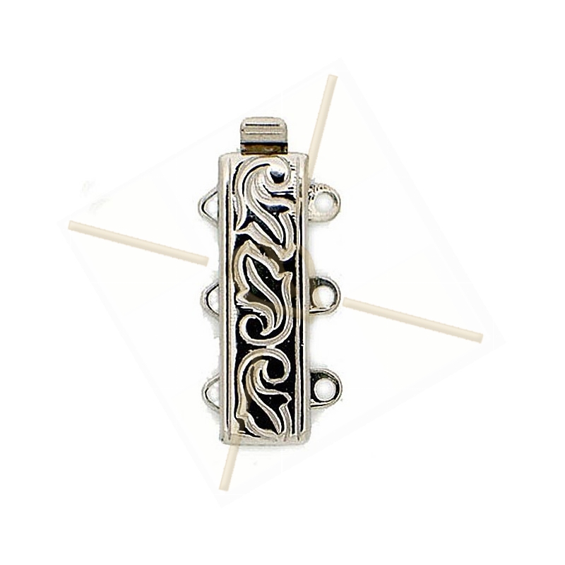 Schuifslot Neumann Claspgarten 3-rijen rhodium