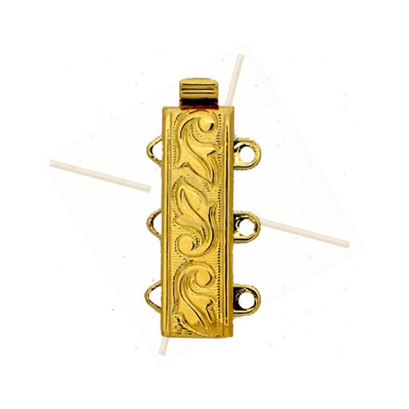 Fermoir Neumann Claspgarten 3-rangs Doré