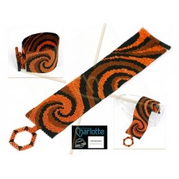 pattern bracelet Wave orange