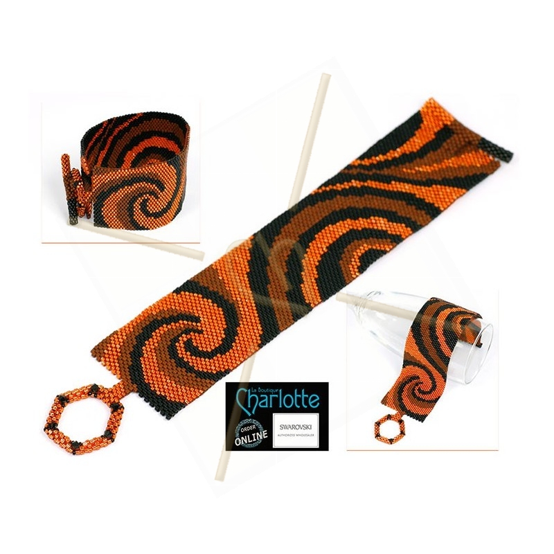 pattern bracelet Wave orange
