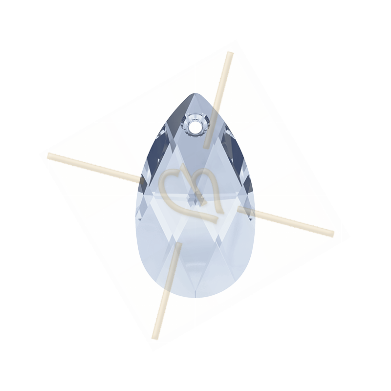 pendant drop 22mm Swarovski Blue Shade BLSH