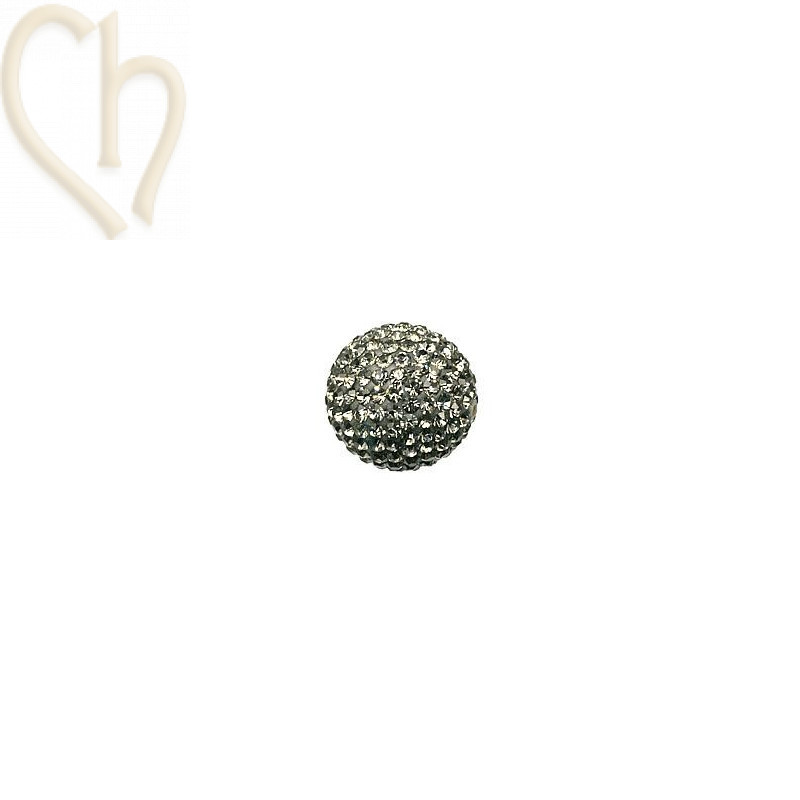 ronde strassbal 10mm shadow cristal