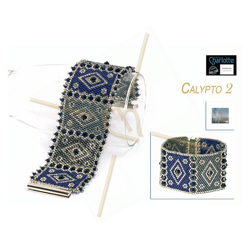 Kit bracelet peyote Calypto 2 Blauw grijs