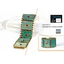 kit bracelet Peyote Calypto Turquoise Gold