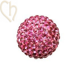 boule de strass 10mm rose