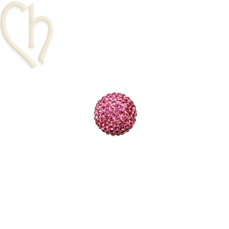 boule de strass 10mm rose