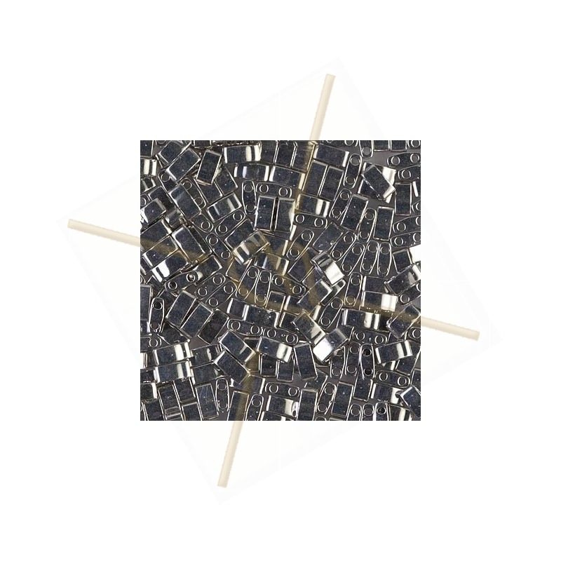 Half Tila Miyuki 5*2mm Palladium Plated