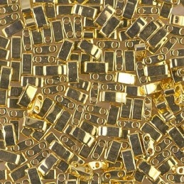 Half Tila Miyuki 5*2mm 24KT Gold