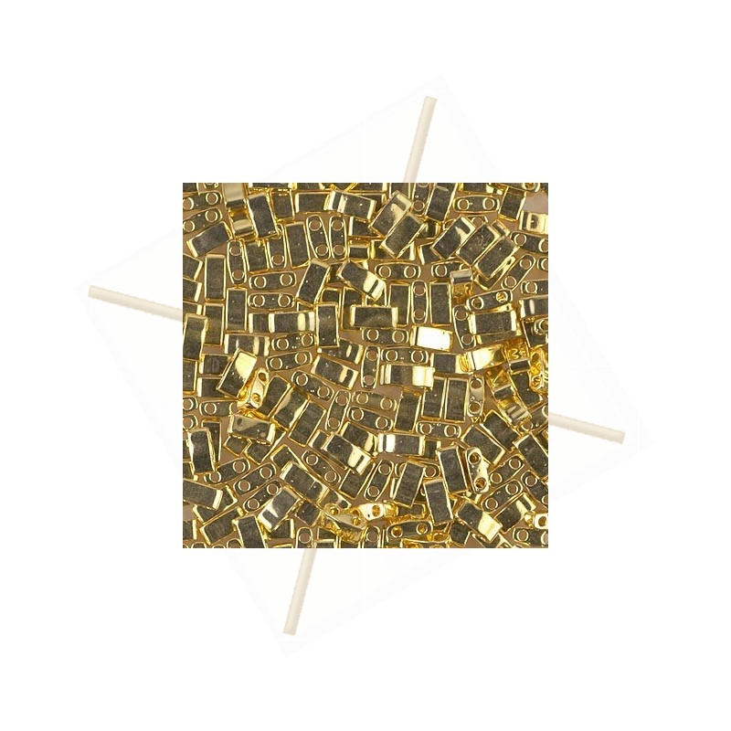 Half Tila Miyuki 5*2mm 24KT Gold