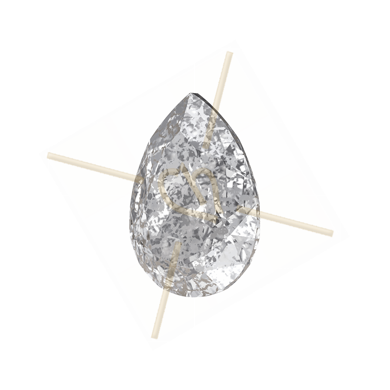 4320 14*10mm pear Swarovski Silver Patina