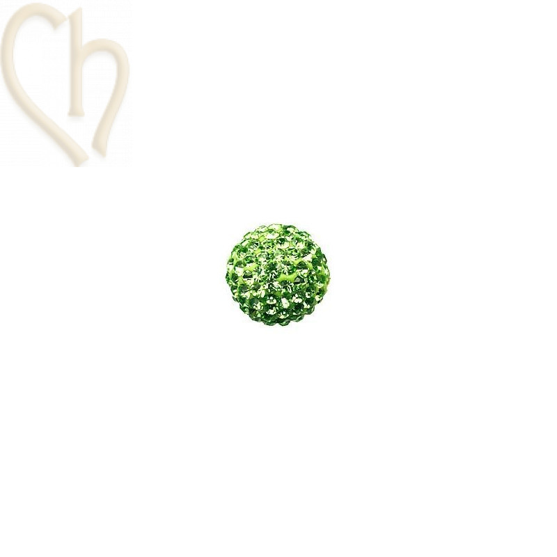 boule de strass 10mm peridot