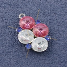 pendant for Swarovski 1122 8mm and 3mm in Silver .925