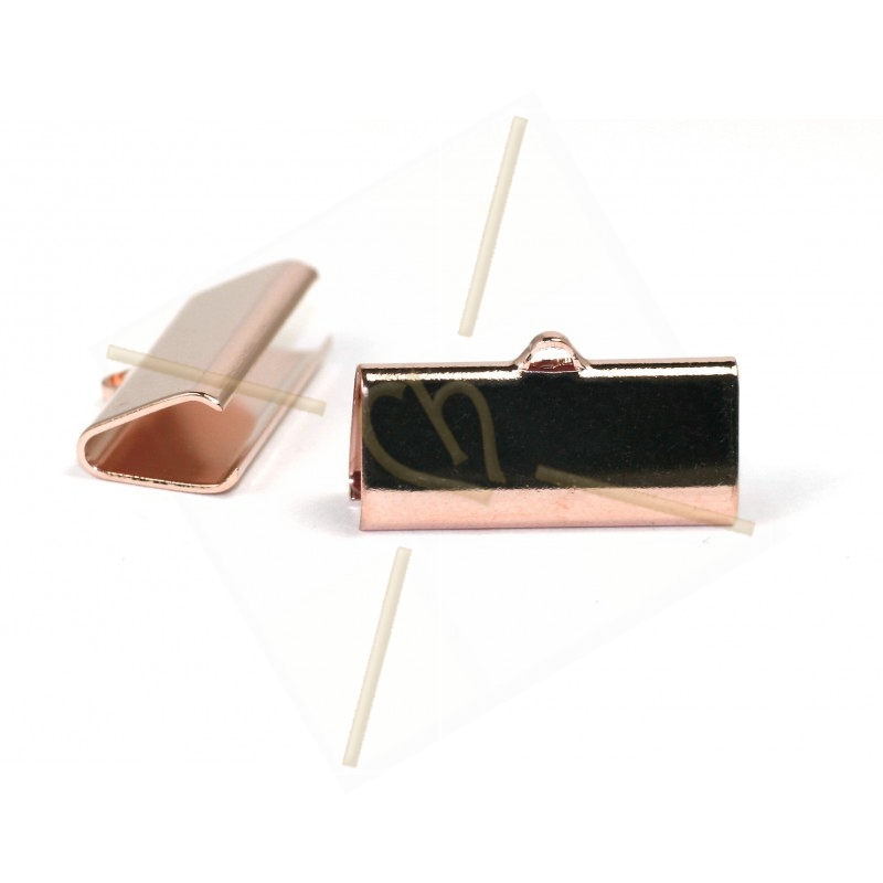 crimp-end 21*9mm Rose gold plated