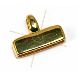 eindstukje metaal 20*4mm Gold plated