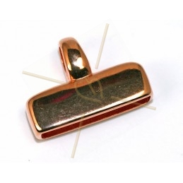 embout metal 20*4mm Rose Gold plated