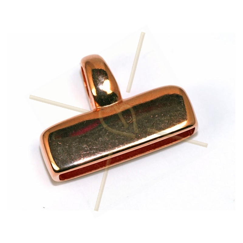 eindstukje metaal 20*4mm Rose Gold plated