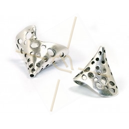 Endcap 28*25mm with holes antique silver