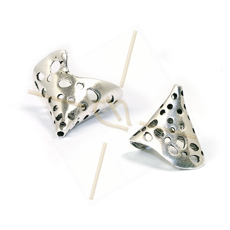 Endcap 28*25mm with holes antique silver