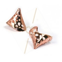 sierkapje 28*25mm met gaatjes Rose Gold