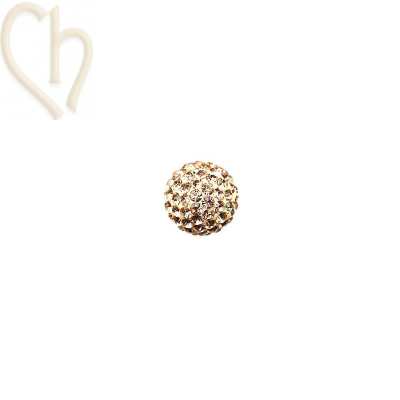 ronde strassbal 12mm Lt. Col Topaz