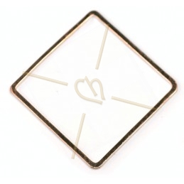 metalen vierkant element 20mm Rose Gold plated