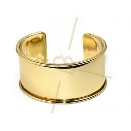 bracelet metal rigide 30mm largeur or