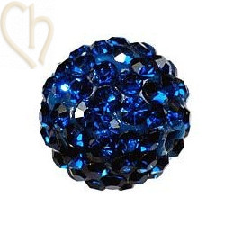 boule de strass 14mm indigo