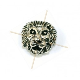 spacer metal "lion" 12mm rhodium