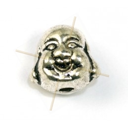 tussenstuk metaal "buddha" 10mm rhodium