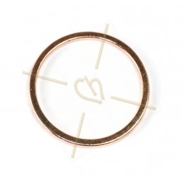 metal mountingring 16mm Rose Gold