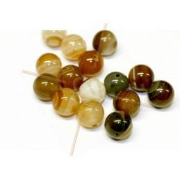 Agathe Brune rubannée natural stone 6mm