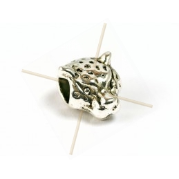 tussenstuk metaal "tiger" 12mm rhodium