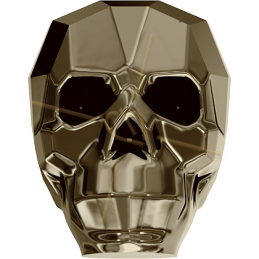 Skull 13mm Swarovski Metallic Light Gold MLG2